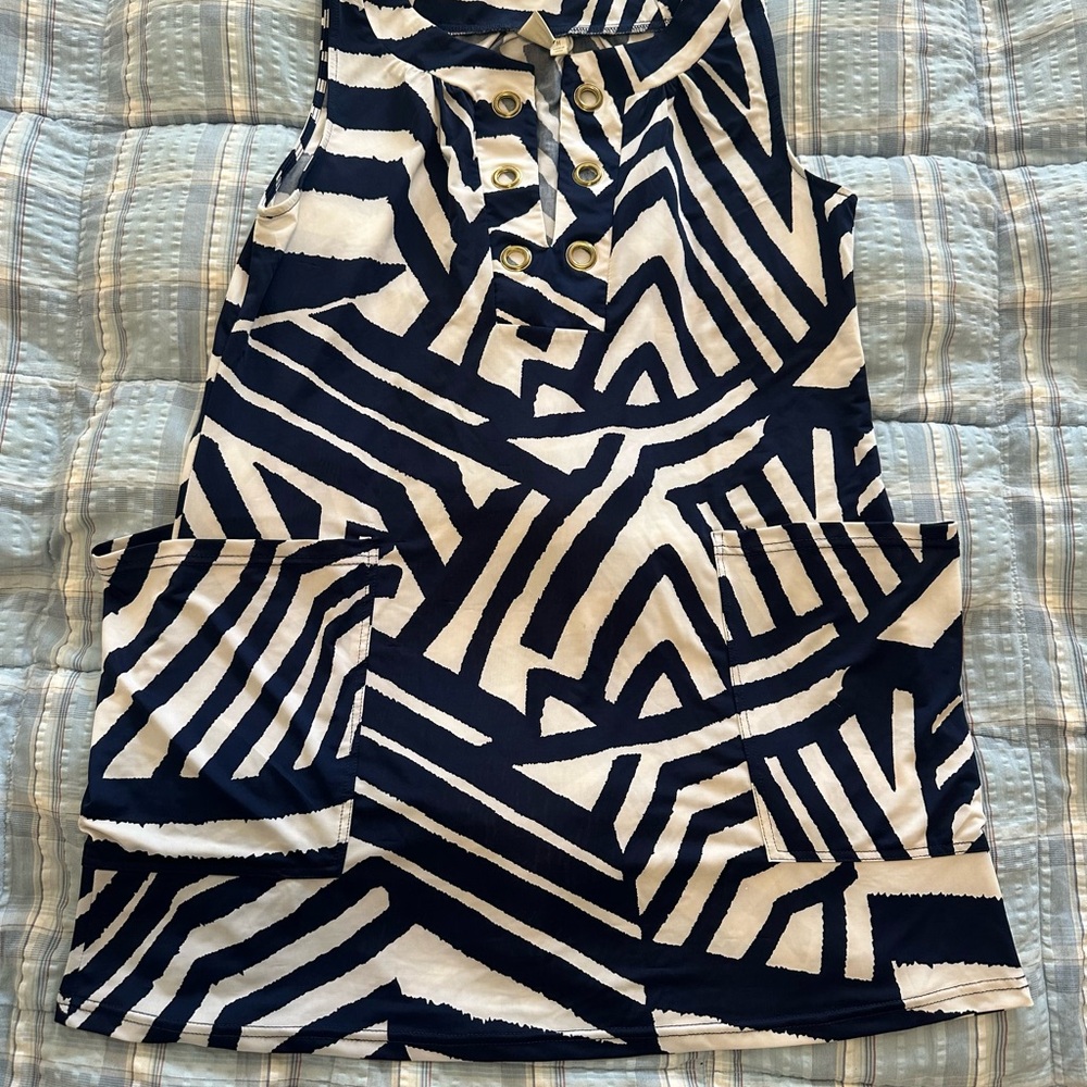 Saint Tropez West Navy and White Striped Dress
